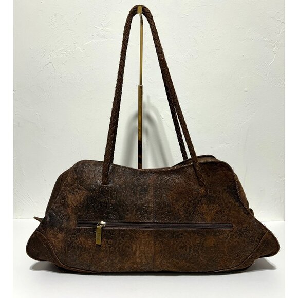 Hobo International Vintage Brown Leather Tote Bag With Braided Straps - Picture 3 of 14